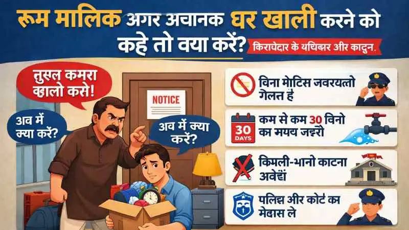 रूम मालिक अगर अचानक घर खाली करने को कहे तो क्या करें?